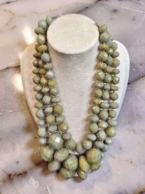 Kate Spade "Give It A Swirl" 3-Strand Faceted Bead Statement Necklace